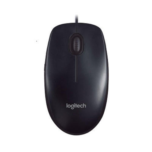 Logitech M90 USB Wired Optical Mouse 1000dpi for PC Laptop Mac Full Size Comfort smooth mover ~B100, 910-001795