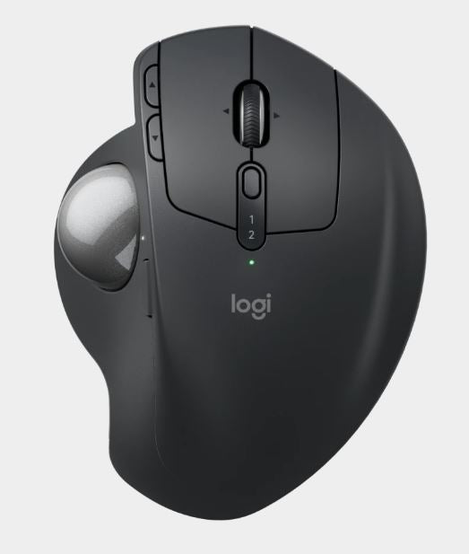 Logitech (LS) Logitech MX Ergo S SILENT Wireless trackball USB-C charging mouse, 910-007261