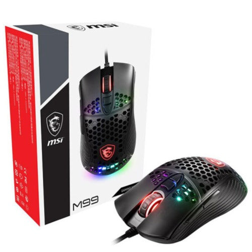 MSI Gaming Mouse_M99 Pro Boxl Sensor 3,200 DPI 12 RGB Modes 5 Customizable Buttons Comfortably Ergonomic Design (for Promo only) (LS), S12-0402130-V33