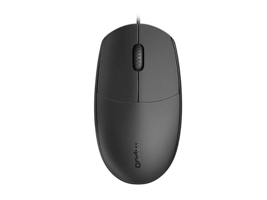 RAPOO N100 Wired USB Optical 1000DPI Mouse Black - No Driver Required/ Designed for Notebook Laptop Desktop PC, N100-BK