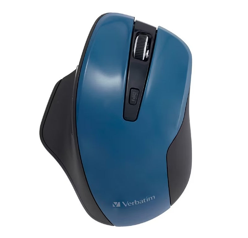 Verbatim Silent Ergonomic Wireless LED Mouse Blue, 70244