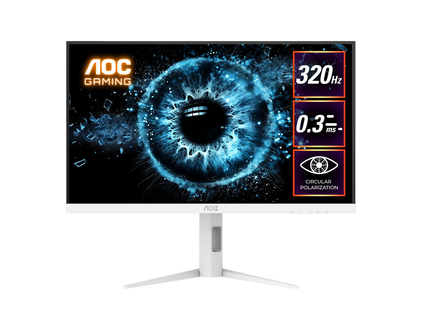 AOC 27' Fast IPS Q27G4SL/WS: 2560x1440 @ 320Hz, 1ms GtG, 350 nits, HDR 450 nits, sRGB 125%, DP 1.4, HDMI 2.1, ergonomic stand, VESA 100mm
