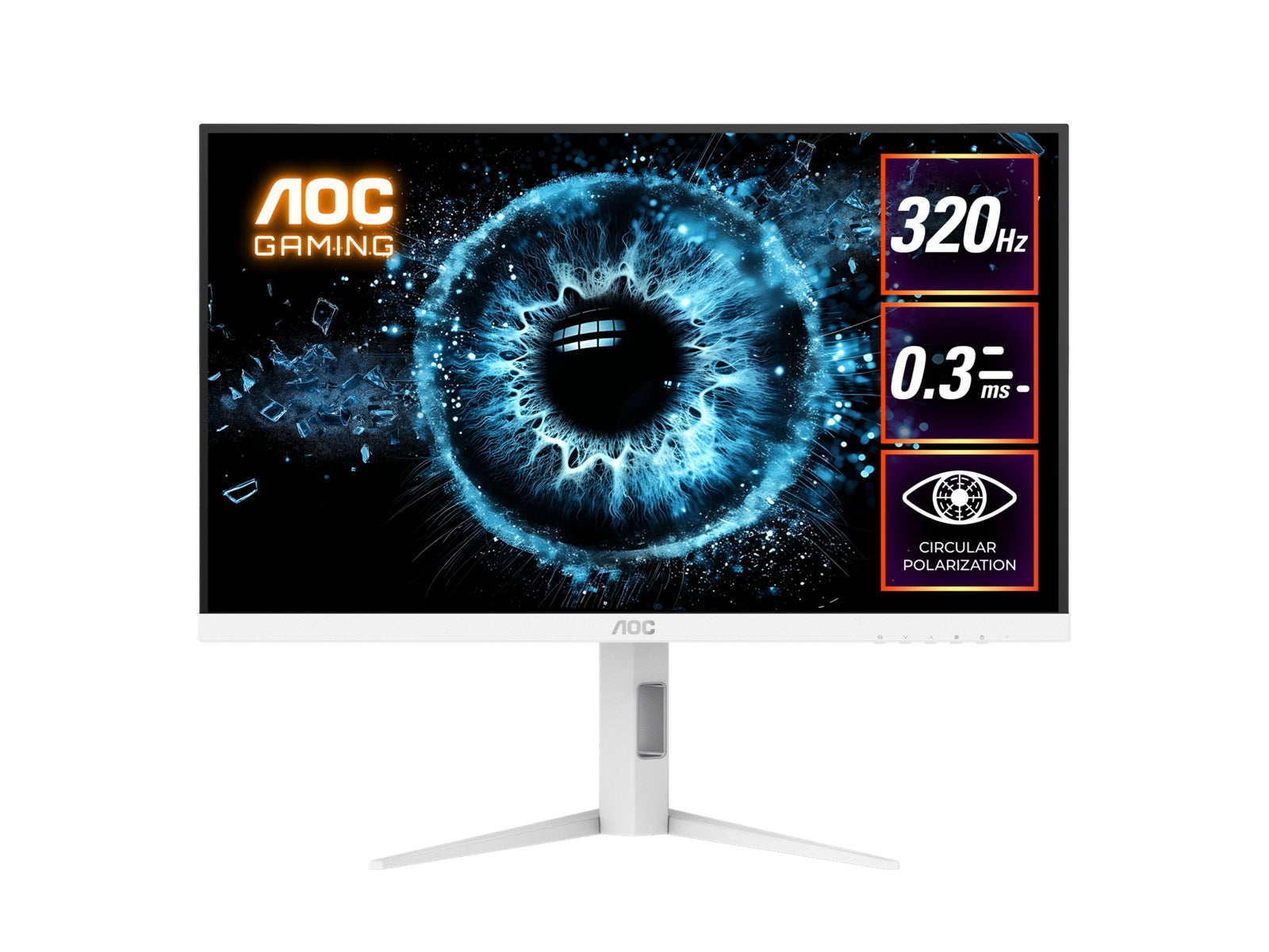 AOC 27' Fast IPS Q27G4SL/WS: 2560x1440 @ 320Hz, 1ms GtG, 350 nits, HDR 450 nits, sRGB 125%, DP 1.4, HDMI 2.1, ergonomic stand, VESA 100mm