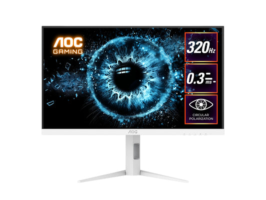 AOC 27' Fast IPS Q27G4SL/WS: 2560x1440 @ 320Hz, 1ms GtG, 350 nits, HDR 450 nits, sRGB 125%, DP 1.4, HDMI 2.1, ergonomic stand, VESA 100mm
