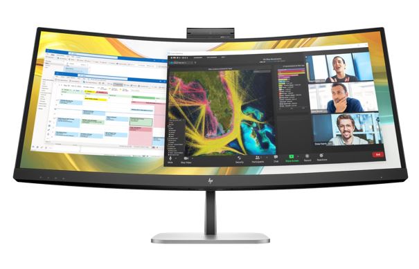 HP Series 5 Pro 34' WQHD 4K CURVED 21:9 3440x1440 100Hz Height Adjust VA LCD Tilt Swivel USB-C DP HDMI Speakers VESA Webcam 3yrs wty, 9E0Z2UT