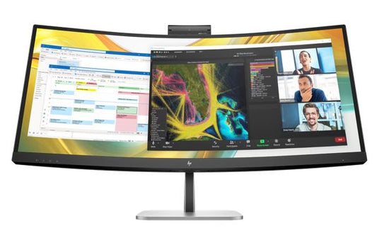 HP Series 5 Pro 34' WQHD 4K CURVED 21:9 3440x1440 100Hz Height Adjust VA LCD Tilt Swivel USB-C DP HDMI Speakers VESA Webcam 3yrs wty, 9E0Z2UT
