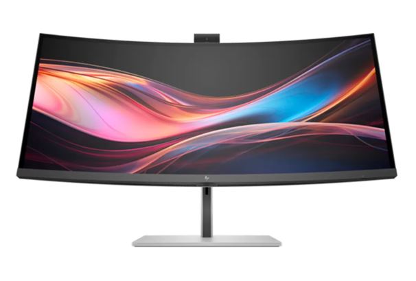 HP Series 7 Pro 734PM 34' Curved 3K WQHD Thunderbolt IPS Conferencing Monitor 3440x1440 21:9 5ms Height Adjust Tilt Swivel Pivot Webcam Speaker USB-C, 8K157AA