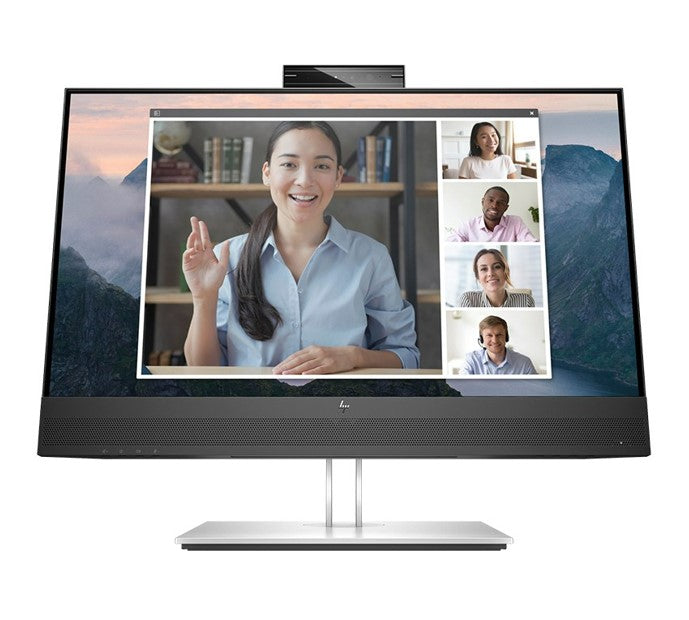 HP E24MV G4 23.8'/24' FHD Conferencing Monitor 1920x1080 16:9 5ms Height Adjustable Tilt Swivel Pivot Webcam Speakers 4xUSB Hub VGA DP HDMI VESA 3yrs, 169L0AA