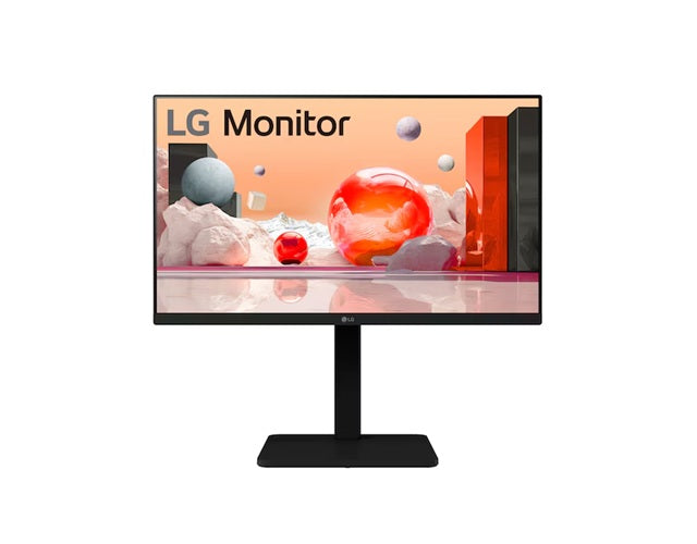 LG 24' Full HD IPS Monitor - 1920x1080, 100 Hz, built‑in power & speaker, versatile stand (tilt/height/swivel/pivot), Reader Mode & Flicker Safe, 24BA550-B