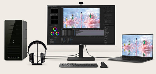 LG 27' IPS FHD 1920 x 1080 USB Type-C (PD 65W)100Hz 5ms,16:9 Tilt/Height/Swivel/Pivot (Bi-direction) adjustable stand Monitor, 27BA650-B