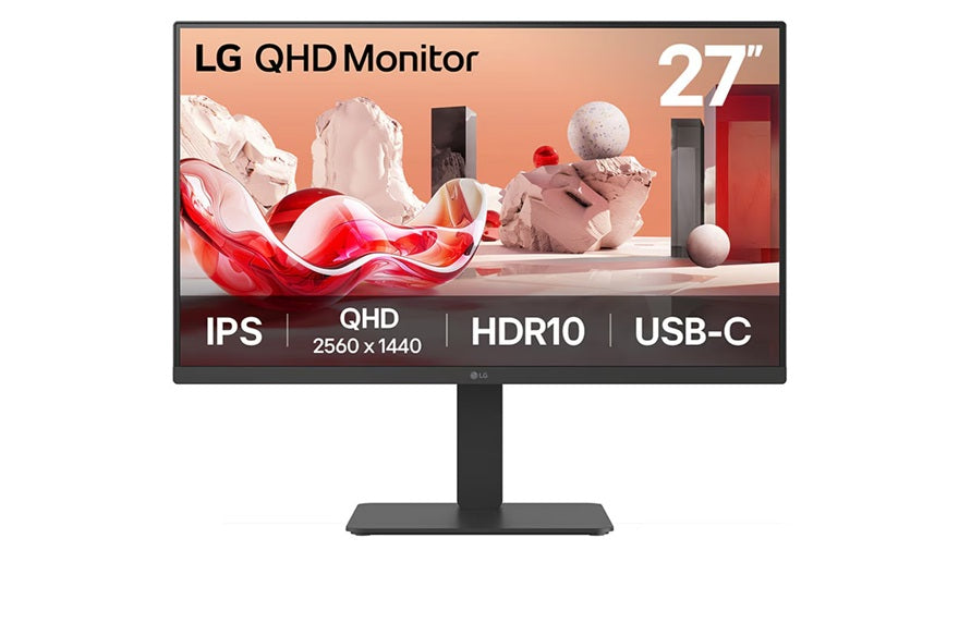 LG 27' 27BA65QB-B.AAU, QHD IPS, 100Hz, HDR10, USB-C PD 65W, Daisy Chain,KVM, 4xUSB, DP/HDMI, adj. stand, 350nits, sRGB 99%, 5ms, VESA
