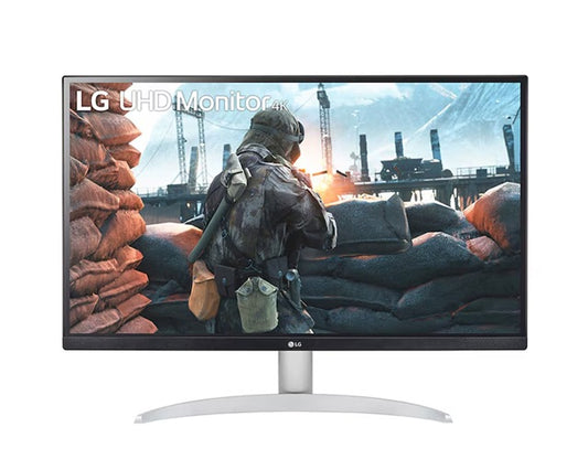 LG 27' 4K UHD IPS Smart Monitor with 3840x2160 resolution, DCI-P3 95%, HDR400, AMD FreeSync, 5ms response, 60Hz, and tilt-adjustable stand, 27UP600K-W