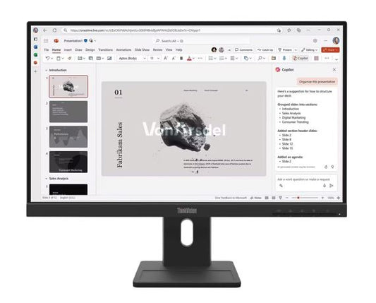 LENOVO ThinkVision E22-40 21.5-22' FHD IPS Monitor 1920x1080 100Hz 16:9 Anti-Glare Height Adjustable Tilt Swivel Pivot VGA DP HDMI VESA 3yr wty Black, 64C9MAR6AU