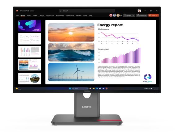 LENOVO ThinkVision P24Q-40 23.8'/24' QHD USB-C Docking Monitor 2K 2560x1440 16:9 IPS Height Adjustable Tilt Swivel Pivot DP HDMI USB-C Hub VESA, 64B2GAR1AU
