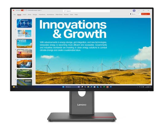 Lenovo ThinkVision P24qd-40 23.8' 24' 24' QHD IPS Monitor 2K 2560x1440 16:9 Height Adjustable Tilt Swivel Pivot HDMI USB-C DP1.4 4xUSB3.2 Hub LAN 3yr, 64B1GAR1AU