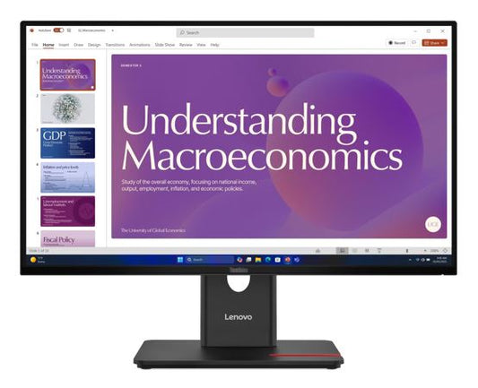 LENOVO ThinkVision T24D-40 23.8'/24' 120Hz FHD IPS Monitor USB-C Dock 100W DP Height Adjust Tilt Swivel Pivot HDMI DP LAN 4xUSB VESA ~62cdgar6au, 64B9GAR1AU