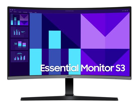 Samsung 27' S39GD FHD 1800R Curved Monitor 1920X1080 16:9 VA 100Hz 4ms 250cd/m2 D-Sub HDMI Tilt VESA Headphone Eye Saver Mode Black 3YR WTY, LS27D390GAEXXY