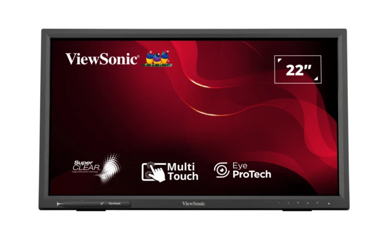 ViewSonic Commercial ViewSonic TD2223-2 22' IR Touch Monitor, Intuitive 10-point touchscreen, Finger, stylus, and glove touch compatible, Magnetic pen placeholder