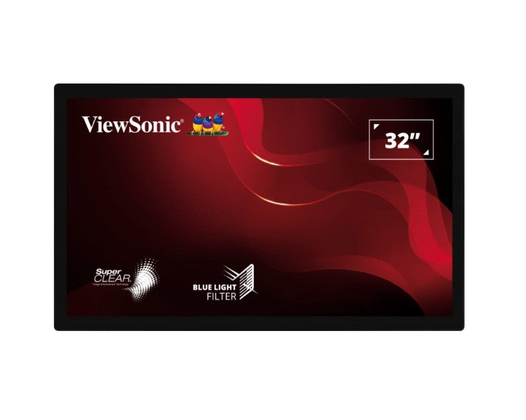 ViewSonic Commercial ViewSonic TD3207 32' 1080p Open Frame 10-Point PCAP Touch Monitor, 24/7 Operation and HDMI, DisplayPort and RS232, Kiosk, Factory, IP54 Front waterPF