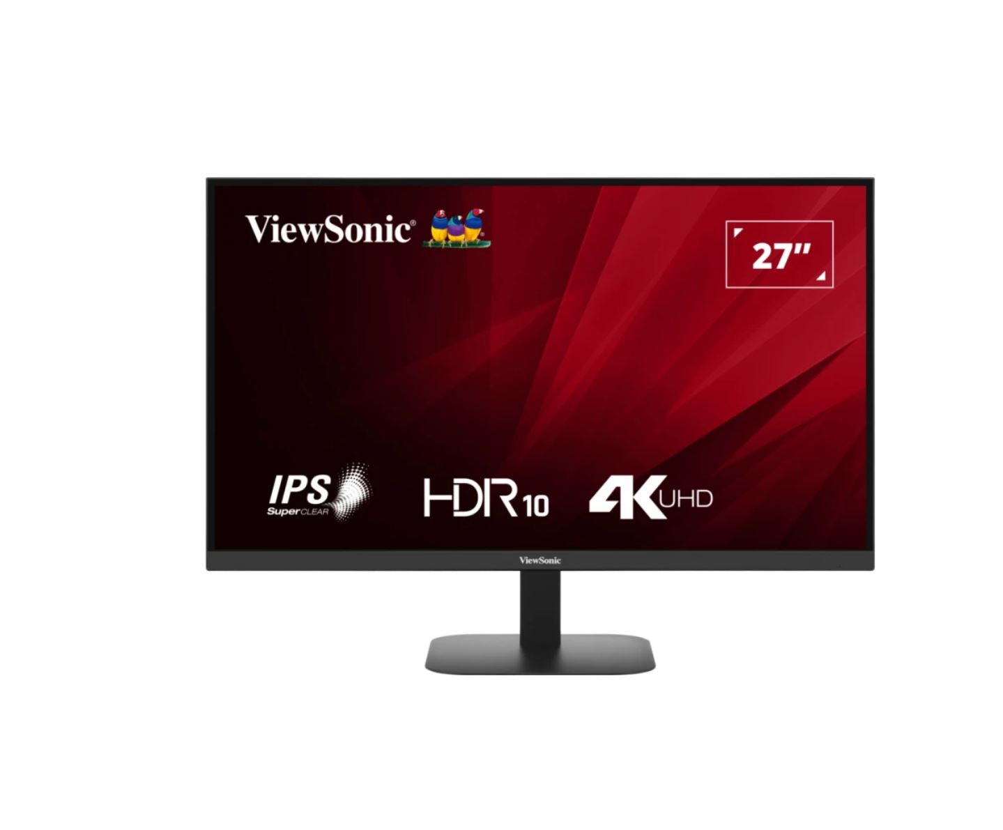 ViewSonic 27' 4K 3840 x 2160 SuperClear IPS, HDR10, 2x HDMI and DP x1, Eye Pro Tech.Seamless, VESA 75, Eco Mode, Joy Key rear, Office Monitor,3YARW, VA2708-4K-MHD
