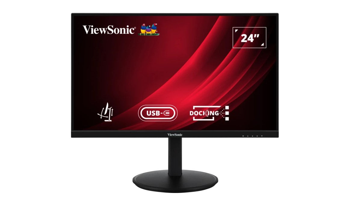 ViewSonic 24' Full HD Ergonomic Docking Monitor with USB-C 65w,USB 3.2 Hub,100hz,HDMI,DP,Ergonomics Height Adjust,Swivel,Pivot Advanced Wty,3YARW, VG2409U-2