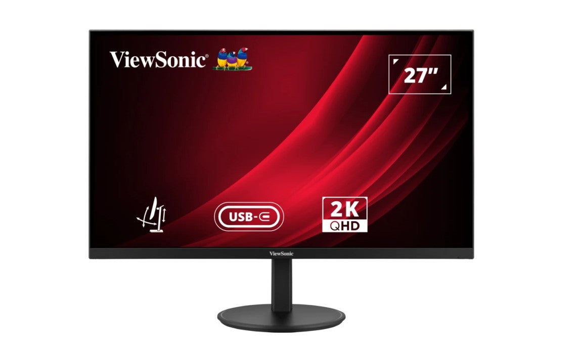ViewSonic 27' VG 2K 2560 X 1440 SuperClear IPS, USB-C 65w Hub, DP, Height Adjust, 3y Advance Replacement, Business Pro Monitor,3YARW, VG2708U-2K