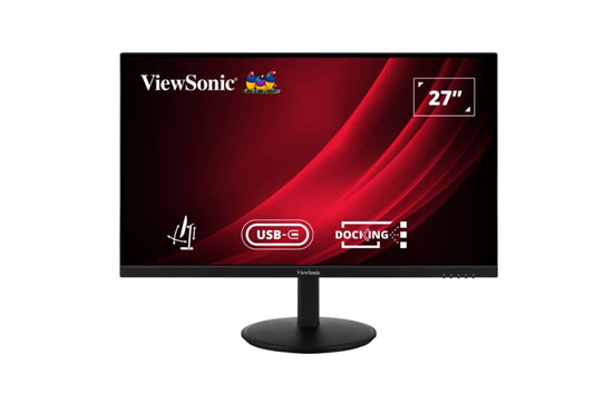 ViewSonic 27' VG 2K SuperClear IPS, Docking, USB-C, Daisy Chain,DP In/Out,RJ45,100w PD,Height Adjustable 3y Advance Replacement,Business Monitor,3YARW, VG2709U-2K