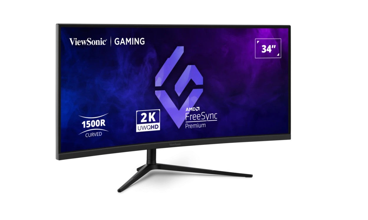 ViewSonic 34' Curved 3440x1440, 180Hz 1ms 1500R, HDR10,Adaptive Sync,2x HDMI,2x DP,Speaker,VESA 100 VX3418-2K Office Gaming Ultra Wide Monitor,3YARW, VX3418C-2K