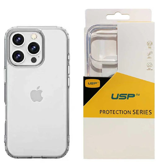 USP Apple iPhone 16 Pro Max (6.9') Clear Rock Shockproof Case -  Ultra-thin, Lightweight, Non-slip, Crystal Clear,Strong & Durable,10 Years Warranty