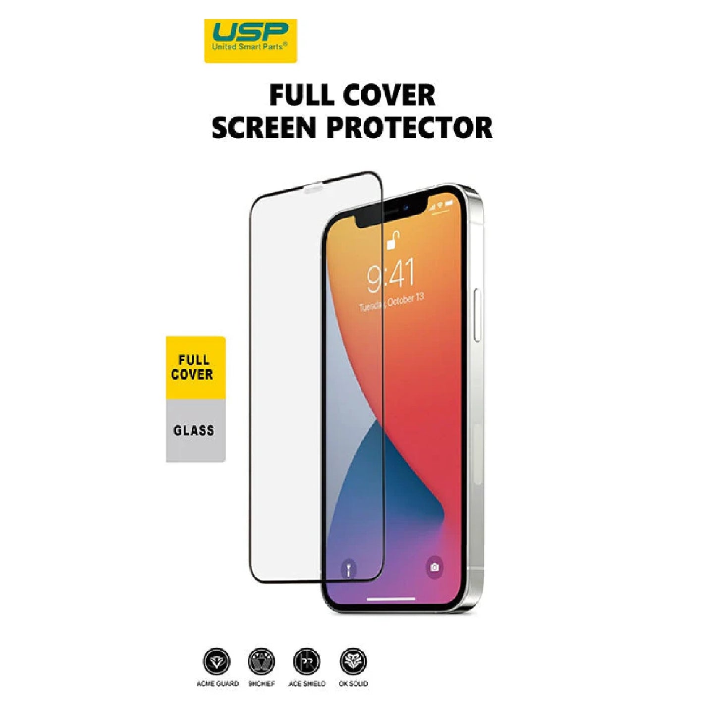 USP Apple iPhone 16 Pro Max (6.9') Tempered Glass Screen Protector - Full Coverage, 9H Hardness, Bubble-free, Anti-fingerprint, 3 Years Waranty