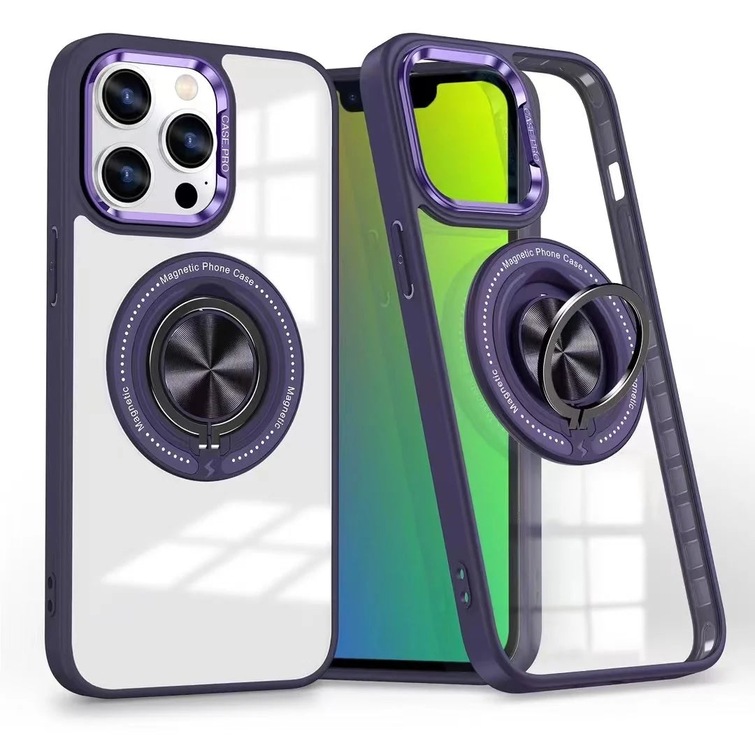 USP Apple iPhone 17 Pro Max (6.9') MagSafe Case with Ring Holder Purple - Silicone Bumper,Drop Resistance, Scratch Protection, 3 Years Warranty