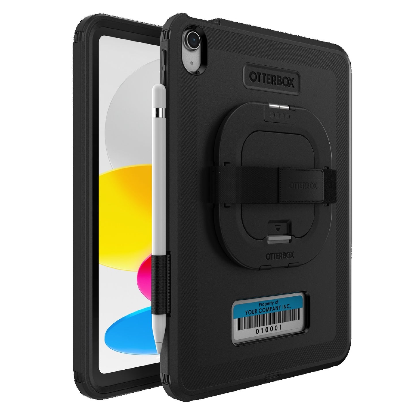 OtterBox Defender Apple iPad (11') (A16) (11th Gen) / iPad (10.9') (10th Gen) Case with Handstrap Black -No Retail Packaging- 7 Years Warranty, 77-95020