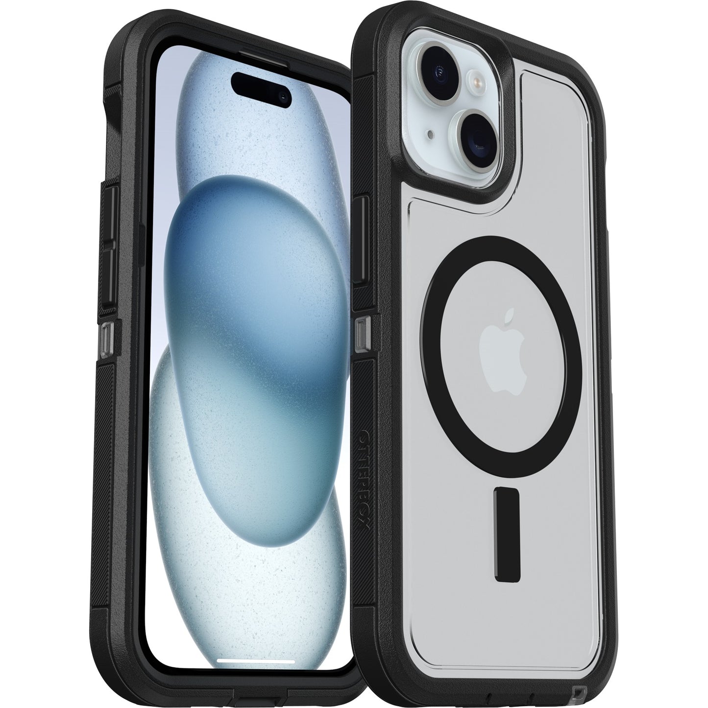 OtterBox Defender XT Clear MagSafe Apple iPhone 17e / iPhone 16e / iPhone 15 / iPhone 14 / iPhone 13 (6.1') Case Dark Side (Clear/Black),7 Years Warr, 77-98196