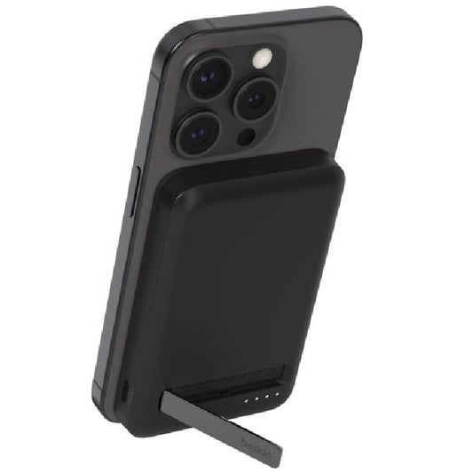 Belkin BoostCharge Pro 5k mAh Magnetic Power Bank With Qi2 + USB-C Cable (1M) - Black (BPD006btBK),15W,1xUSB-C, Overcharge Protection,2 Years Warranty