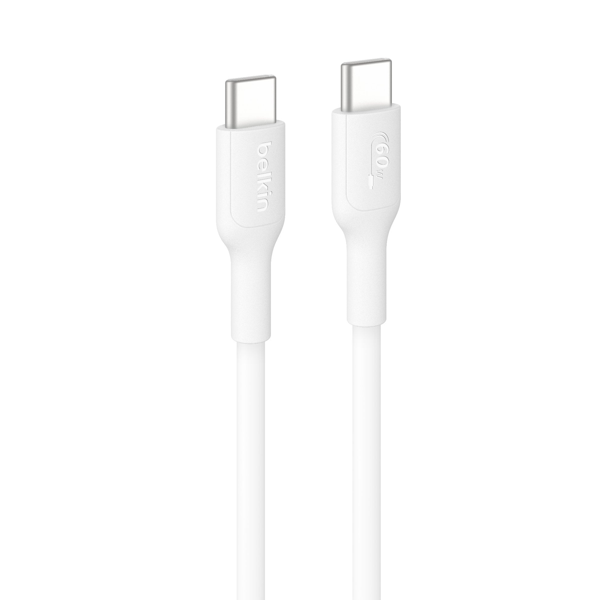 Belkin BoostCharge USB-C to USB-C Cable (0.15M) - White(CAB023fq0MWH), 3A/60W, 480Mbps, 300K+ Bends, Apple, Samsung, USB-IF Certified,2 Years Warranty