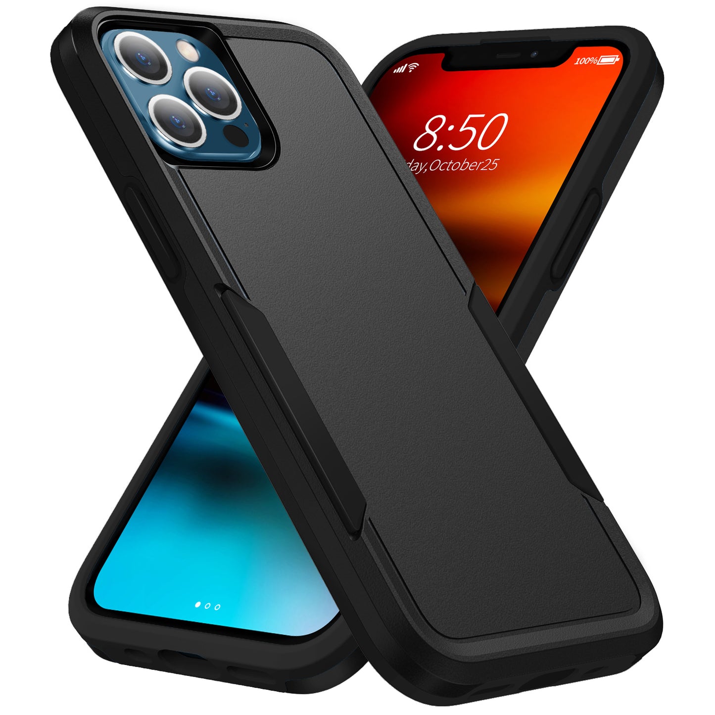 Phonix Rugged Apple iPhone 13 Pro Max (6.7') Armor Light Case Black - No-Slip, Sleek, Drop-Protection, Strong & Durable, 3 Years Warranty, CBALC137