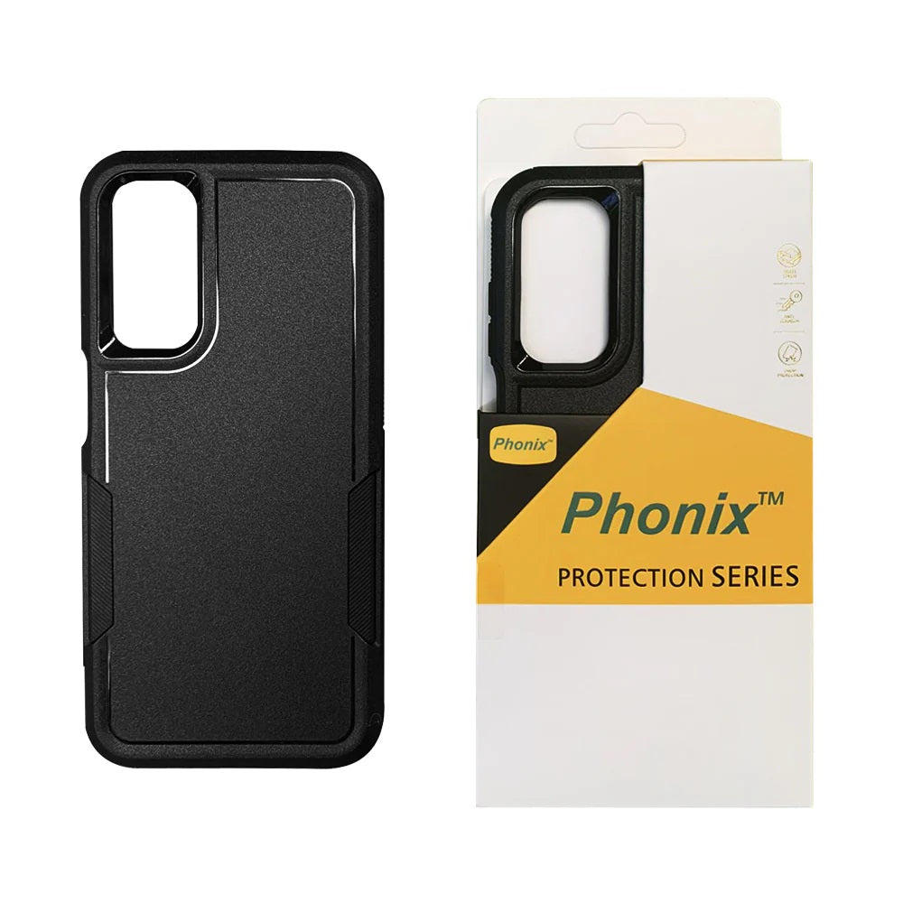 Phonix Rugged Samsung Galaxy A15 5G (6.5') Armor Light Case Black - No-Slip, Sleek, Drop-Protection, Strong & Durable, 3 Years Warranty, CBALCA15