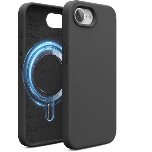 USP Apple iPhone 17e / iPhone 16e (6.1') Silicon Case Black with Magsafe - Shockproof , Raised Edges , Anti-Slip, 3 Years Warranty, CSWMBI16E