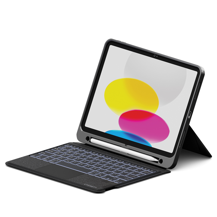 Cygnett Apple iPad (11.0') 11th Gen (A16)/iPad 10th Gen (10.9') Magnetic Keyboard + Case - Black(CY5331CKBCA),Multiple Viewing Angles,2 Years Warr