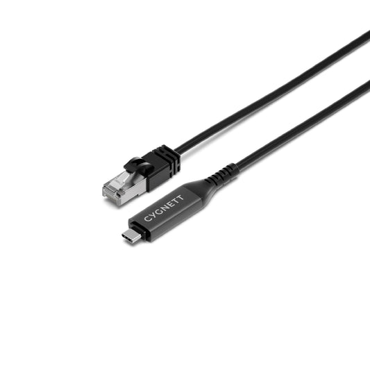 Cygnett Unite USB-C To RJ45 Ethernet Cable Gigabit (5M) - Black(CY5506PCCCE), 1Gbps, USB 3.2, Universal Compatibility, 2 Years Warranty