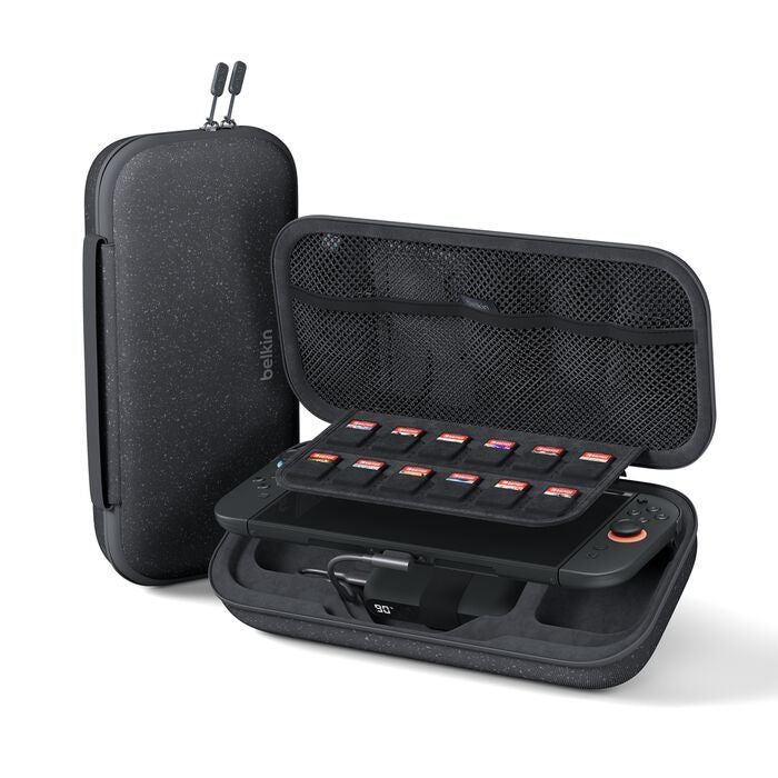 Belkin Gaming Charging Case 20W For Nintendo Switch 2 - (ENA001fqCH), Detachable 10K Power Bank, USB-C to USB-C Cable (20 cm), 2 Years Warranty
