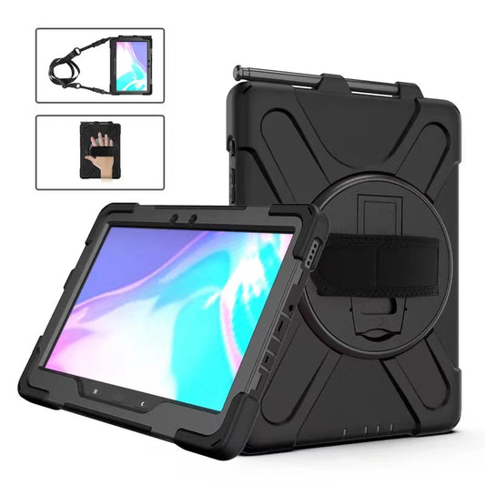 USP Rugged Samsung Galaxy Tab Active5 Pro/Tab Active4 Pro/Tab Active Pro (10.1') Case Black- Built-in-Kickstand,Hand & Shoulder Strap,3 Years Warranty, HDTA4P
