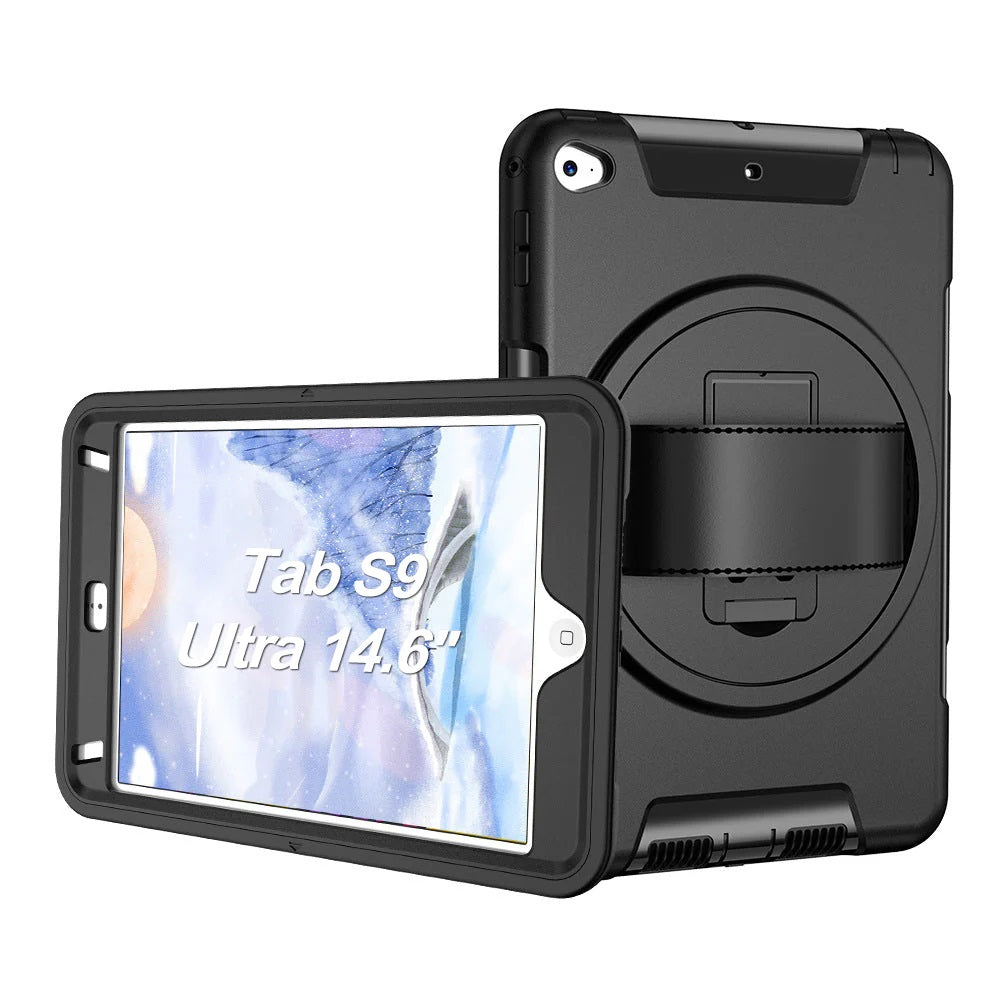 USP Rugged Samsung Galaxy Tab S11 Ultra/ Tab S10 Ultra / Tab S9 Ultra / Tab S8 Ultra (14.6') Case Black - Built-in-Kickstand, 3 Years Warranty, HDTS9ULTRA