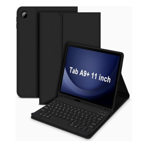 USP Samsung Galaxy Tab A11+ / Tab A9+ (11') Keyboard Case Cover Black - Ultra-Slim, Lightweight, Auto Wake/Sleep Function,PU Leather, 3 Years Warranty, kbcba11a9plus