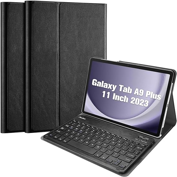 USP Samsung Galaxy Tab A9+ (11') Keyboard with Case Black - Ultra-Slim, Lightweight, Auto Wake/Sleep Function, PU Leather, 3 Years Warrant, KBCBA9PLUS