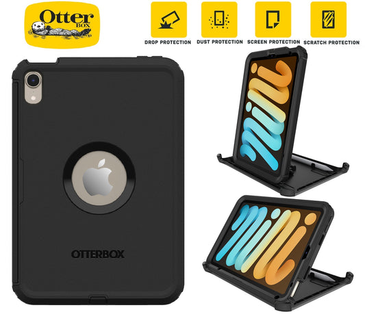 OtterBox Defender Apple iPad Mini (8.3') (A17 Pro) (7th Gen) / iPad Mini (8.3') (6th Gen) Case Black - (77-87476), 7 Years Warranty