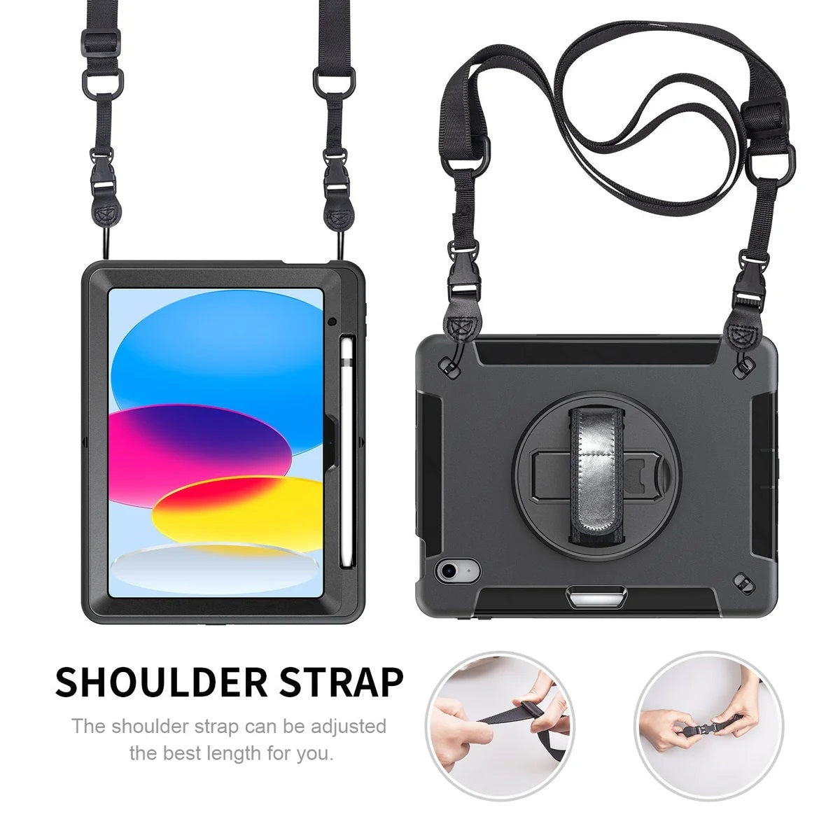 USP Rugged Case Shoulder Strap Black - 3 Years Warranty, RCSS