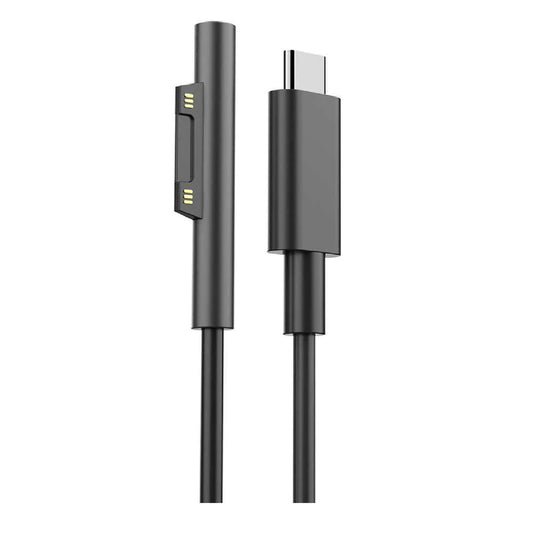 USP USB-C To Microsoft Surface Laptop Cable (1.5M) Black - 3A, Surface Pro, Surface Go, Surface Book, Magnetic Connection, 2 Years Warranty, SP6543BC15V
