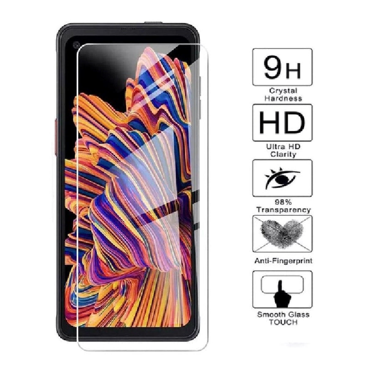 USP Samsung Galaxy XCover7 5G (6.6') Tempered Glass Screen Protector - Full Coverage, 9H Hardness, Bubble-free, Anti-fingerprint, 3 Years Warranty, SPSAMXC7