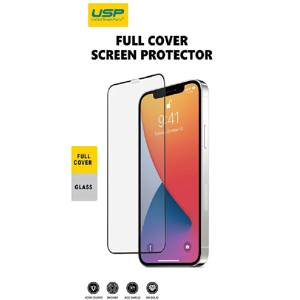 USP Apple iPhone 17e / iPhone 16e / iPhone 14 / iPhone 13 Pro / iPhone 13 (6.1') Tempered Glass Screen Protector -Full Coverage,9H Hardness,3 Years W, SPU5D136